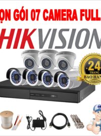 Trọn bộ lắp mới 7 camera Hikvision full HD